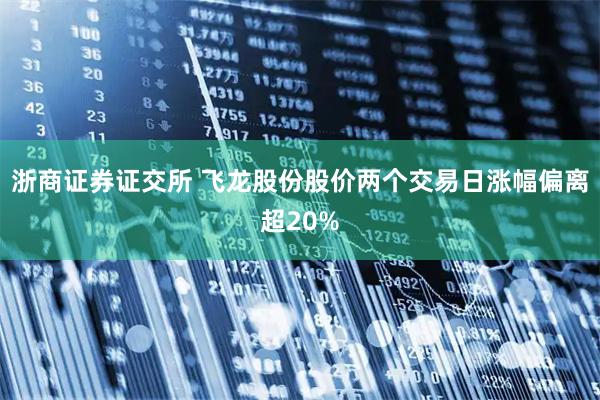 浙商证券证交所 飞龙股份股价两个交易日涨幅偏离超20%