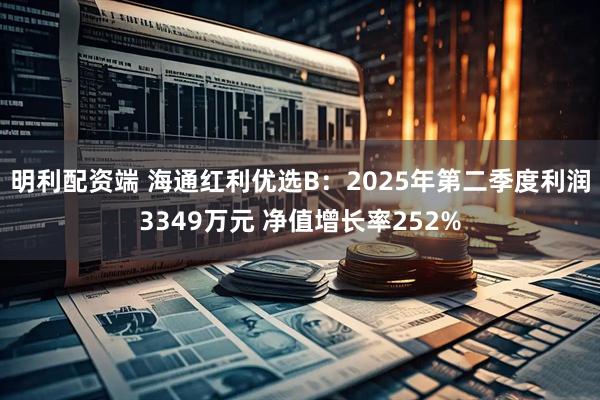 明利配资端 海通红利优选B:2025年第二季度利润3349万元 净值增长率252%