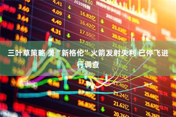 三叶草策略 美“新格伦”火箭发射失利 已停飞进行调查